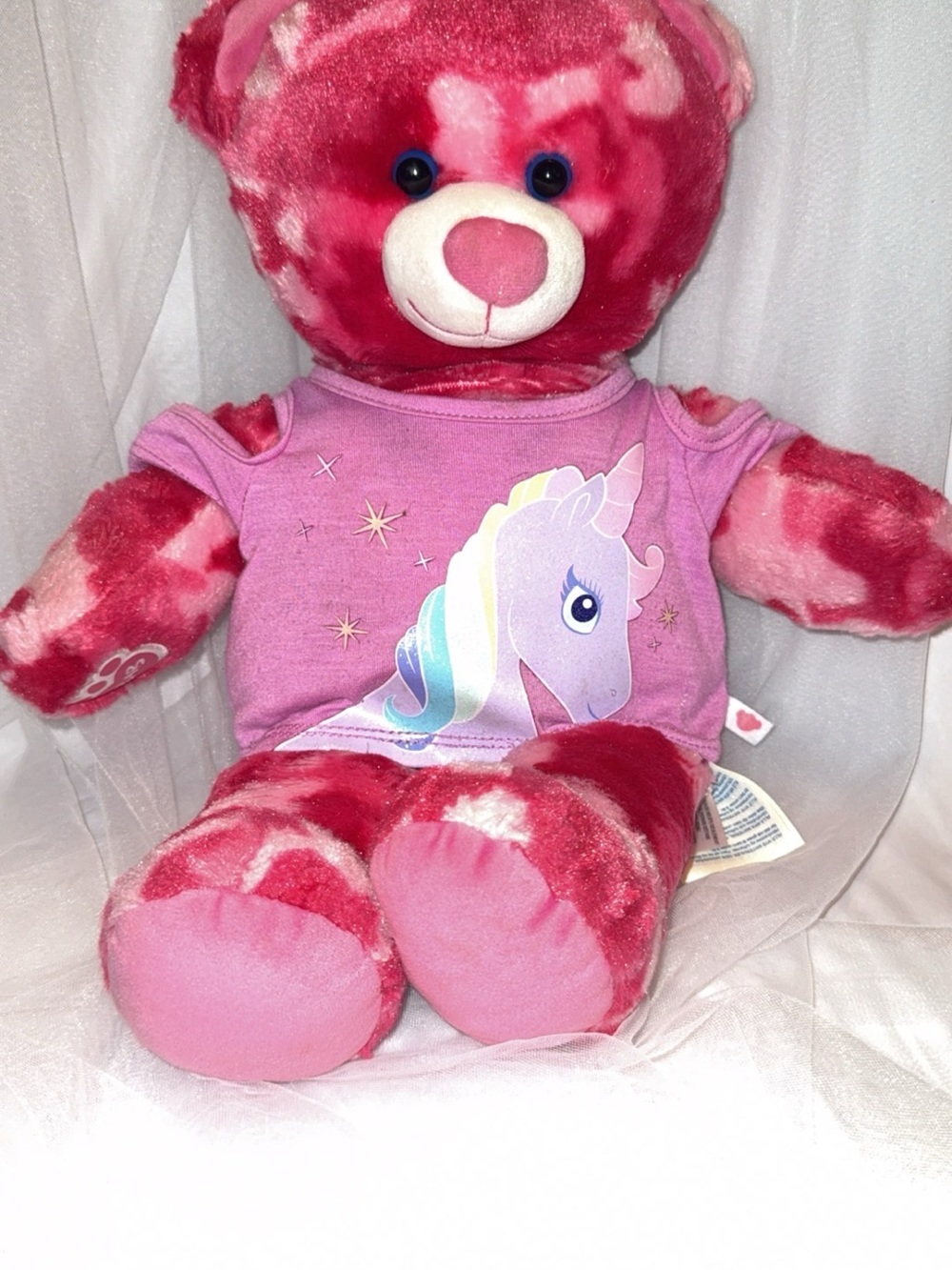 Build-A-Bear Pink & Light Pink Unicorn Tee Plush Bear